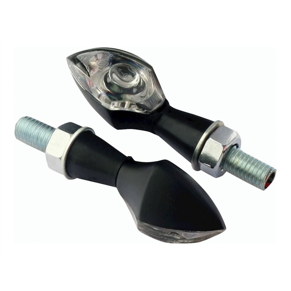 Bike It Led Boggle Motorcycle Indicators With Body And Clear Lens Black 5034862354921