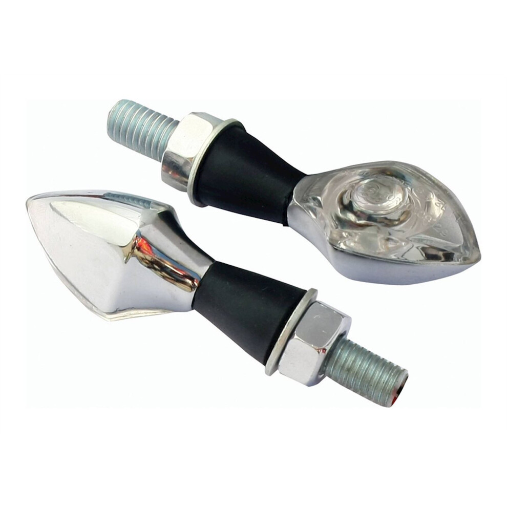 Bike It Led Boggle Indicators With Chrome Body And Clear Lens 5034862354938