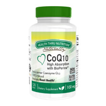 Health Thru Nutrition CoQ-10 (w/ BioPerine) 100mg (NON-GMO) x 120 Softgels