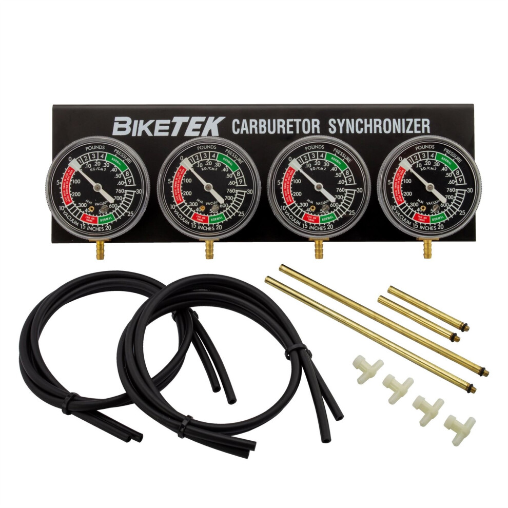 Biketek Motorcycle Carburettor Synchronizer Vacuum Gauge Balancer 4 Cylinder 5034862063014