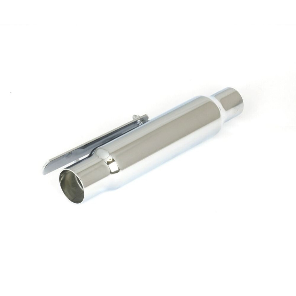 Bike It Universal Cafe Racer Shorty Motorcycle Exhaust Silencer Chrome 12 Inch 5034862049322