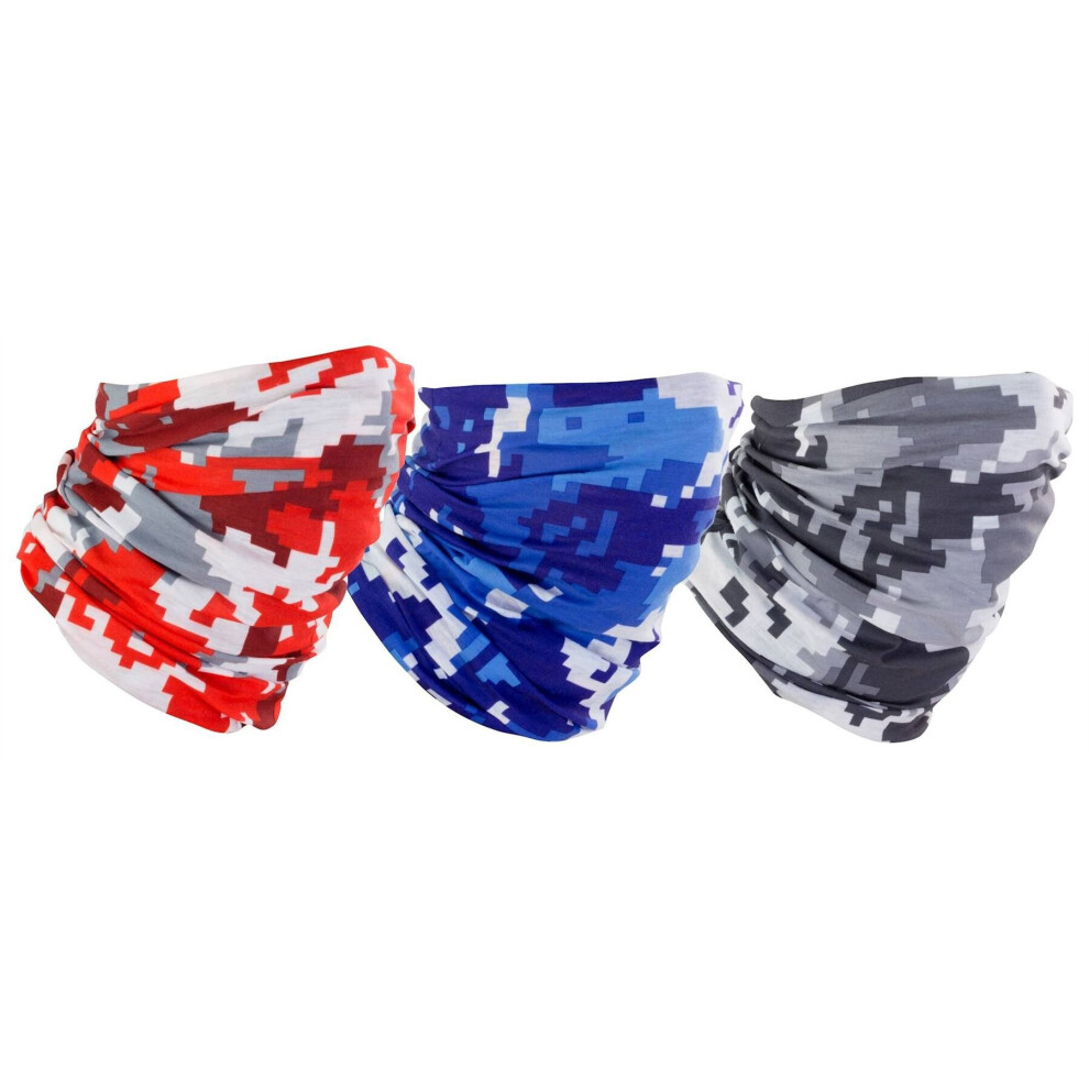 Bike It Neck Tube Triple Pack With Urban Digi Camo Design Stocking Filler Idea 5034862424297