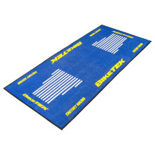 BikeTek Motorcycle Garage Mat Blue White Yellow Non-Slip 190 x 80cm
