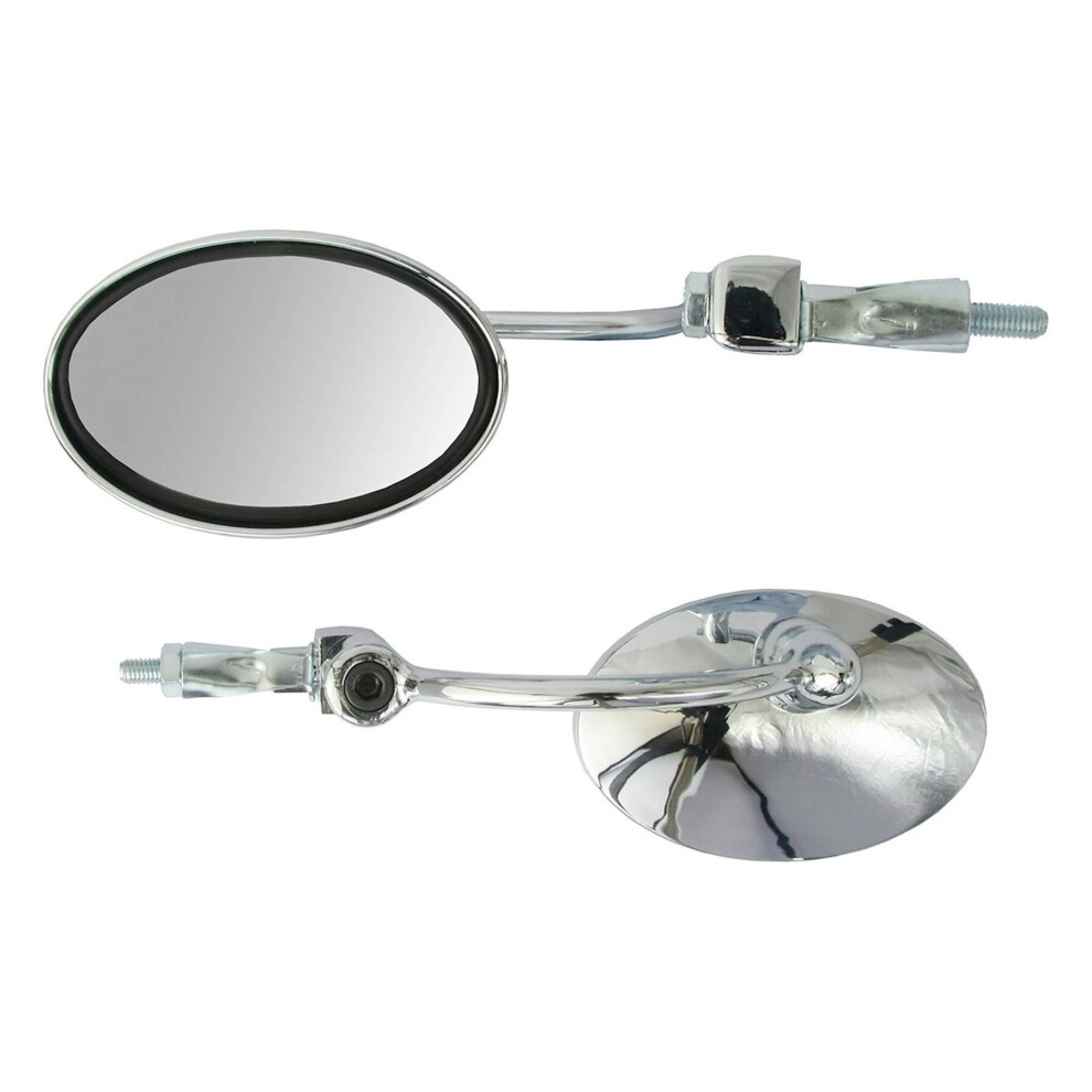 Bike It Highway Universal Chrome Bar End Motorcycle Mirrors 5034862318725