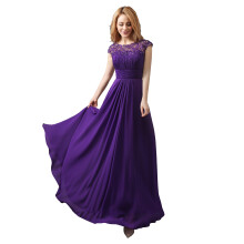 (Cadbury purple, 4XL) Chiffon M03 Long Maxi Evening Wedding Bridesmaid Formal Party Prom DressUK 8-24