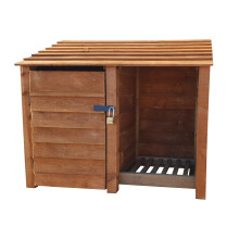 (4ft, Rustic Brown) Wooden Tool Store - Standard Roof (L-146cm, H-126cm / 180cm, W-81cm)