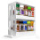 Living And Home 2-Tier Rotating Spice Rack Organiser - Free-Standing Kitchen Storage & Jar Holder, Space-Saving 5