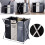 Living And Home (#A 3 Sectiom) Aluminium Frame Folding Laundry Basket Washing Cloths Storage Hamper 4