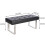 Living And Home Faux Leather Entryway Longe Bench Window Seat Ottoman Bed End Stool Chrome Legs 6