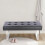 Living And Home Faux Leather Entryway Longe Bench Window Seat Ottoman Bed End Stool Chrome Legs 2