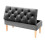 Living And Home Velvet Storage Bench with Rubber Wooden Leg 5