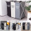 Living And Home (#A 3 Sectiom) Aluminium Frame Folding Laundry Basket Washing Cloths Storage Hamper 3