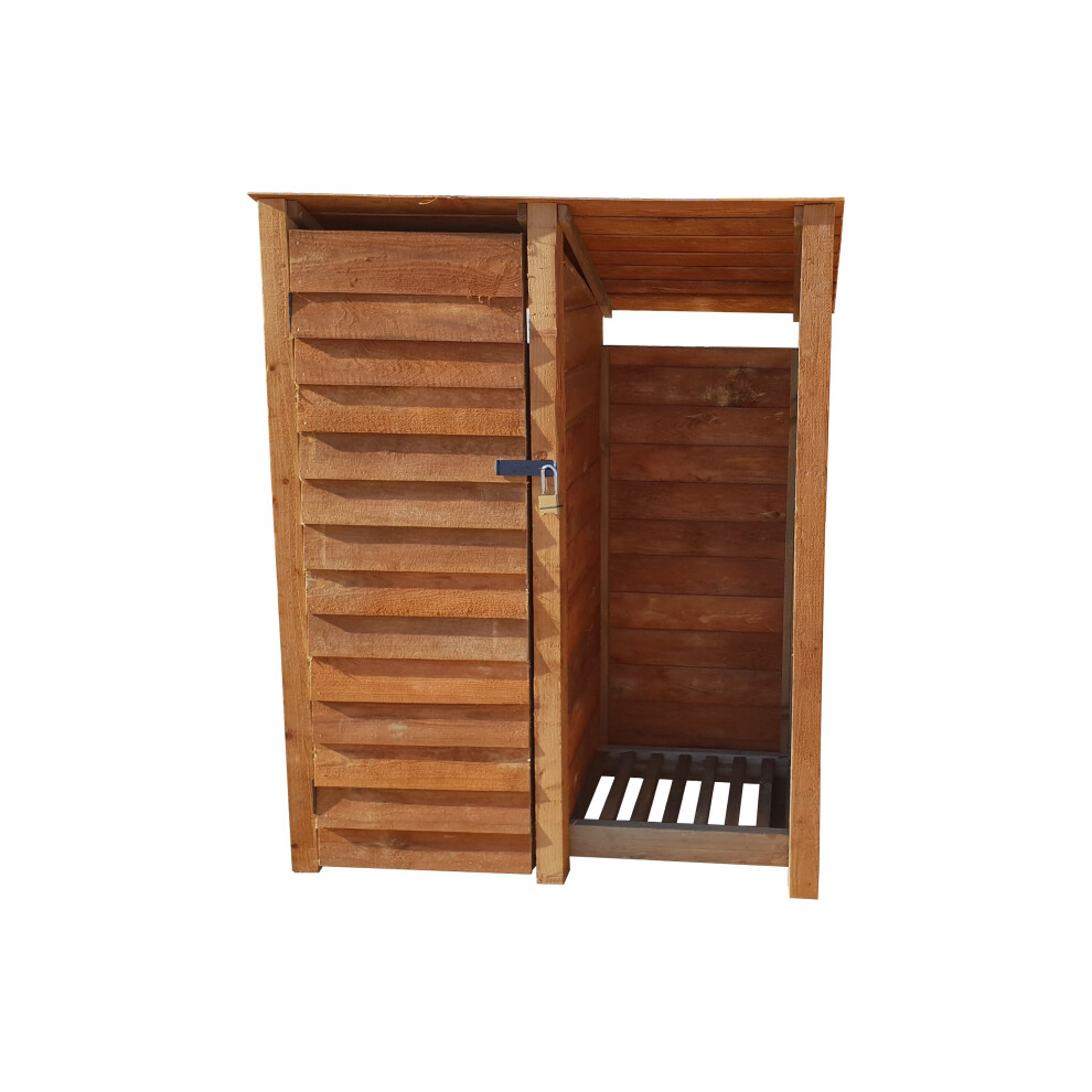 (6ft, Rustic Brown) Wooden Tool Store -Reversed Roof (L-146cm, H-126cm / 180cm, W-81cm)-image-OPC-P6HWWFT-NEW