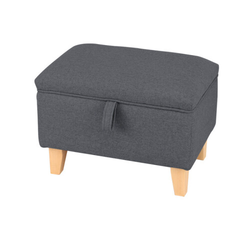 Living And Home (Dark Grey) Storage Ottoman Storage Box Footstool Chair Bench 2