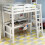 Living And Home High Sleeper Bunk Bed Loft Cabin Bed Solid Pine Wood Frame Kids Single 1