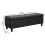 Living And Home PU Leather Storage Ottoman Bench Footrest Stool Black 4