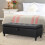 Living And Home PU Leather Storage Ottoman Bench Footrest Stool Black 2