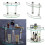 Living And Home (9.8*9.8in) Bathroom Shower Caddy Wall Mounted Corner Shelf 4