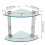 Living And Home (9.8*9.8in) Bathroom Shower Caddy Wall Mounted Corner Shelf 6