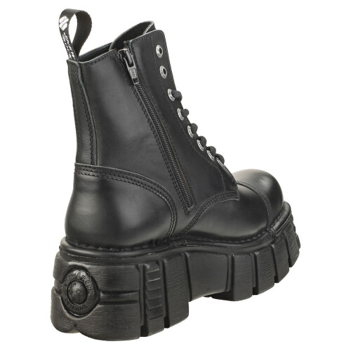 New Rock (38) New Rock Metallic Plattformboots - Schwarz  Unisex 1