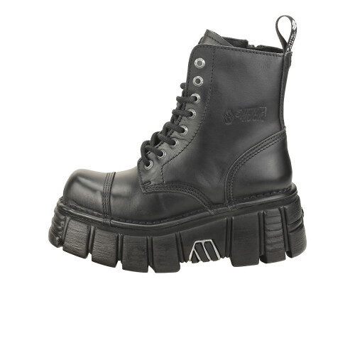 New Rock (38) New Rock Metallic Plattformboots - Schwarz  Unisex 2