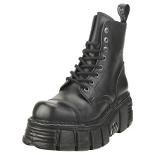 (38) New Rock Metallic Plattformboots - Schwarz Unisex