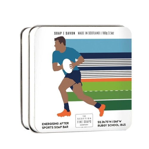 Scottish Fine Soaps Rugby Themed 100g Tinned Soap Bar by Scottish Fine Soaps