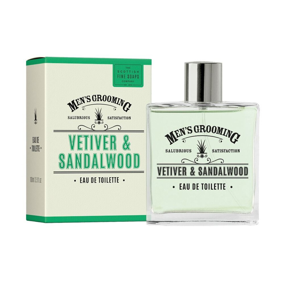 Scottish Fine Soaps Vetiver & Sandalwood Gents Eau De Toilette 100Ml By