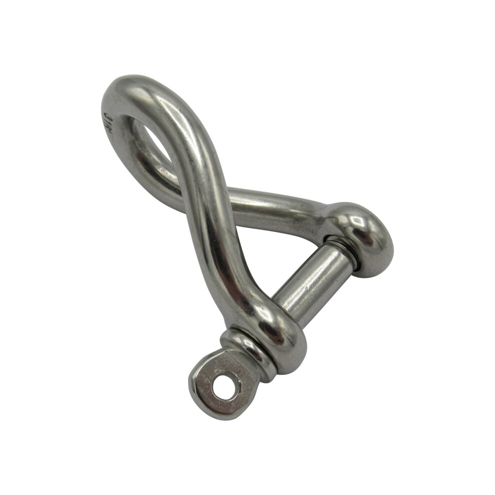 Stainless Steel Twisted D Shackle 8Mm (Rigging Marine Rope Dee) 707152592420