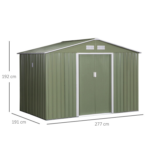Outsunny Outsunny Outdoor Storage Garden Shed - 9 x 6ft 1
