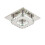 Living And Home (20cm 1 Head-Square, Cool White) Modern LED Ceiling Light Crystal Flush Chandelier 5