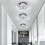 Living And Home (20cm 1 Head-Round, Cool White) Modern LED Ceiling Light Crystal Flush Chandelier 3