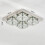 Living And Home (42cm 4 Head-Square, Cool White) Modern LED Ceiling Light Crystal Flush Chandelier 4