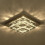Living And Home (40cm 2 Level-Square, Adjustable) Modern LED Ceiling Light Crystal Flush Chandelier 2