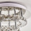 Living And Home (30cm 2 Level-Round, Adjustable) Modern LED Ceiling Light Crystal Flush Chandelier 7