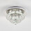Living And Home (30cm 2 Level-Round, Cool White) Modern LED Ceiling Light Crystal Flush Chandelier 3
