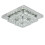 Living And Home (40cm 2 Level-Square, Adjustable) Modern LED Ceiling Light Crystal Flush Chandelier 7