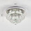 Living And Home (30cm 2 Level-Round, Cool White) Modern LED Ceiling Light Crystal Flush Chandelier 5