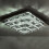 Living And Home (70cm 3 Level-Square, Cool White) Modern LED Ceiling Light Crystal Flush Chandelier 4
