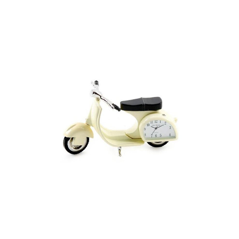 Miniature Clock - Vespa Scooter Cream Colour