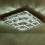 Living And Home (70cm 3 Level-Square, Adjustable) Modern LED Ceiling Light Crystal Flush Chandelier 5