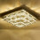 Living And Home (70cm 3 Level-Square, Adjustable) Modern LED Ceiling Light Crystal Flush Chandelier 3