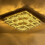 Living And Home (70cm 3 Level-Square, Adjustable) Modern LED Ceiling Light Crystal Flush Chandelier 4