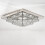 Living And Home (50cm 2 Level-Square, Cool White) Modern LED Ceiling Light Crystal Flush Chandelier 5