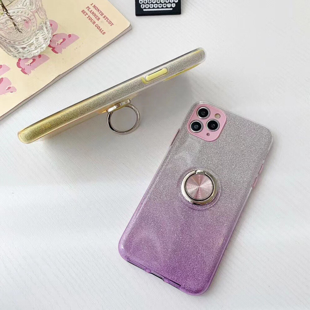 black--iphone-12---iphone-12-pro--iphone-12-dual-layer-glitter-protective-tpu-gel-case---ring