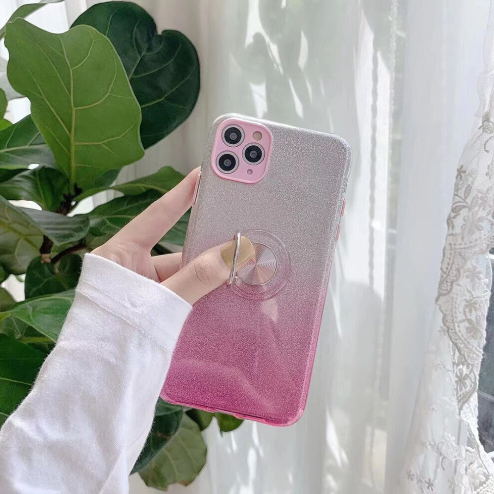 black--iphone-12---iphone-12-pro--iphone-12-dual-layer-glitter-protective-tpu-gel-case---ring
