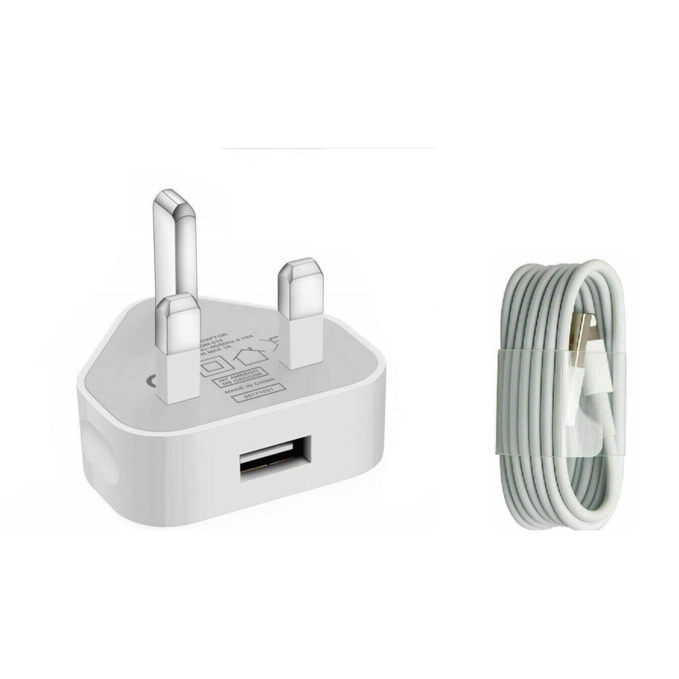 (Cable+Plug) CE Charger Plug-USB Data Cable for iPhone 7 8 11 X