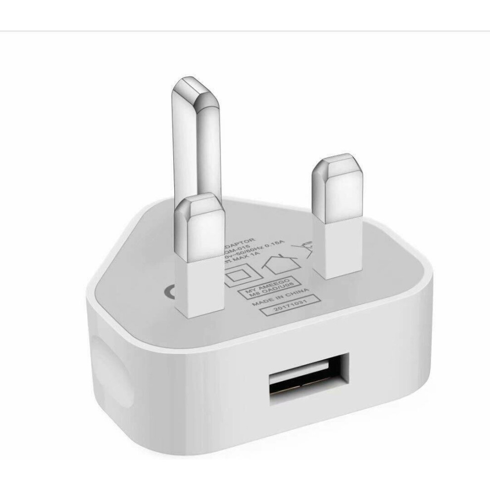 (Plug only) CE Charger Plug-USB Data Cable for iPhone 7 8 11 X