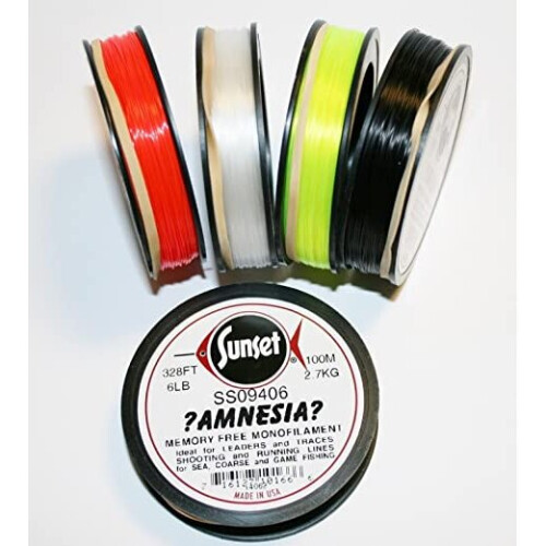 (Red, 15lb - 100m) Sunset Amnesia Memory Free Fishing Line / Mono on OnBuy