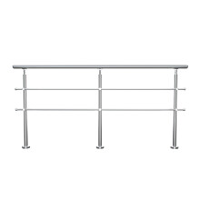 (240cm 2 Cross Bar) Handrail Kit Grab Rail Garden Step Support Variable Angle